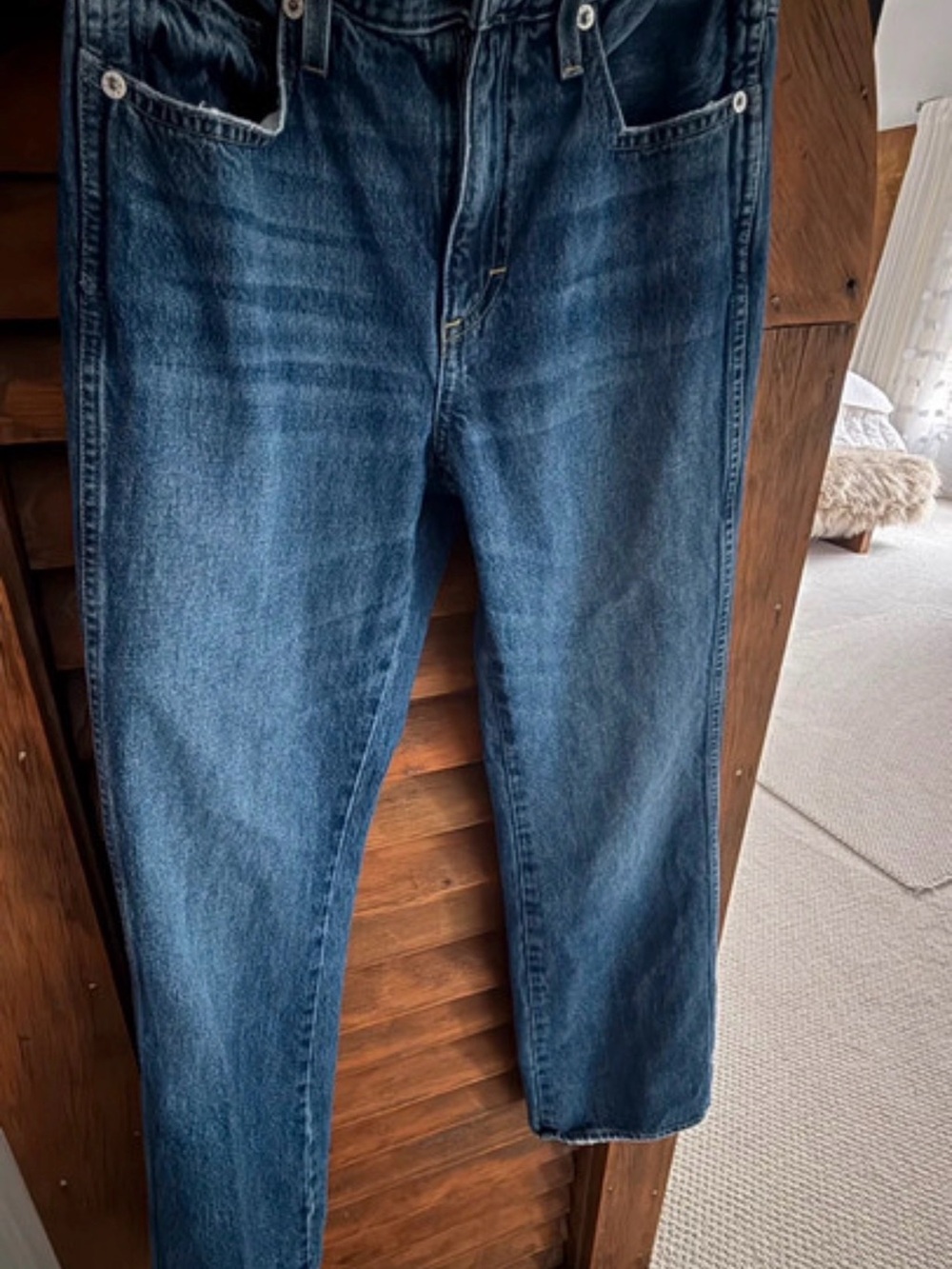 AMO Marcenia bootcut Women's Straight-Leg Jeans in Classic Blue Denim - Picture 4 of 5